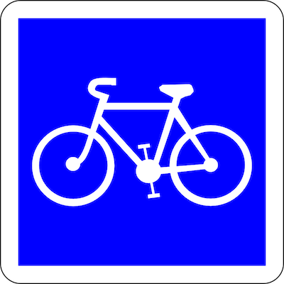Panneau bande ou piste cyclable conseillée