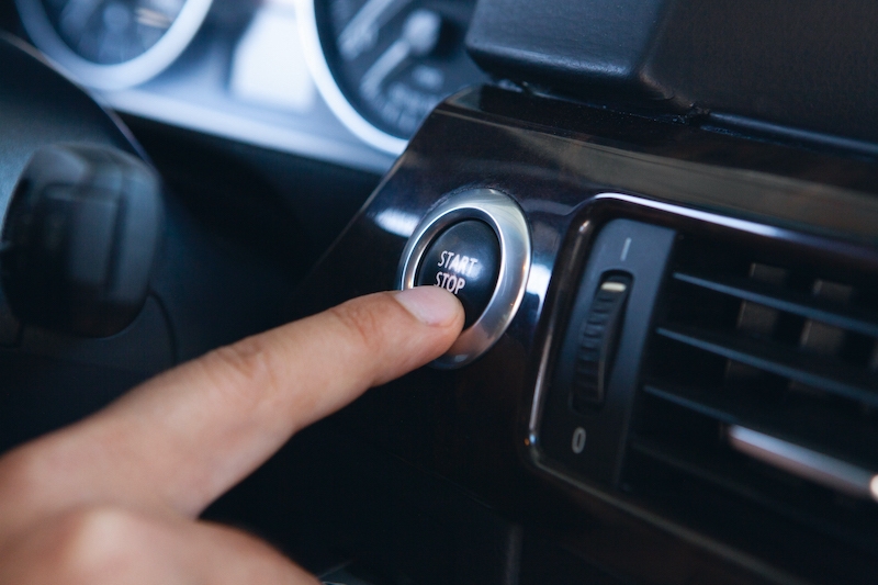 Bouton de démarrage d’une voiture