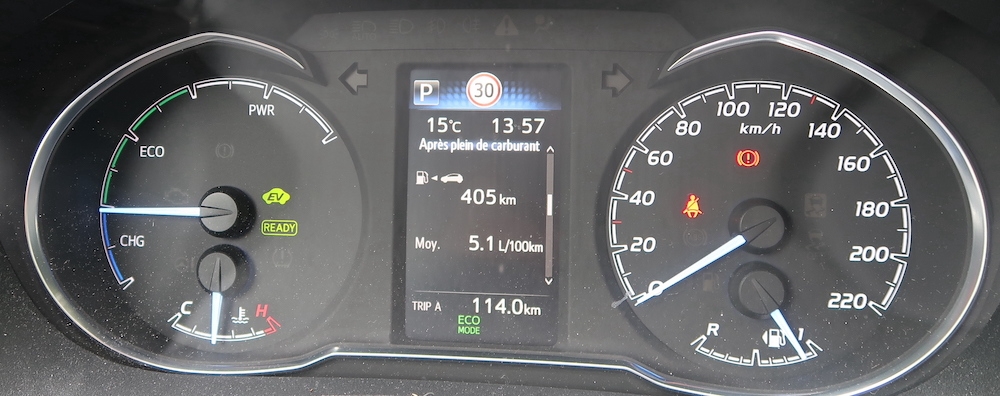 Kilométrage De Voiture Numérique Moderne Tableau De Bord De Voiture Avec  Capteurs Et Informations Rpm Indicateur De Carburant Et Température