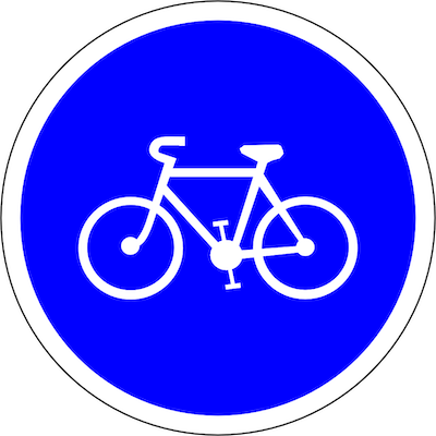 Panneau bande ou piste cyclable obligatoire