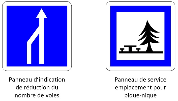 Panneaux d’indication et de service