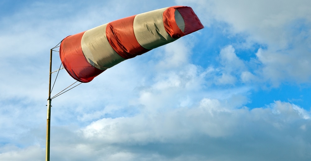 Signalisation du vent avec une manche à air