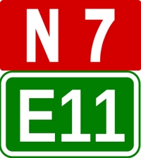 Cartouche route nationale et route européenne