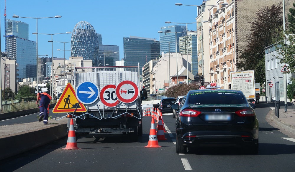 Zone à risque d’un chantier routier