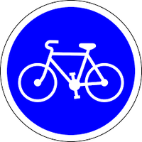 Panneau piste ou bande cyclable obligatoire