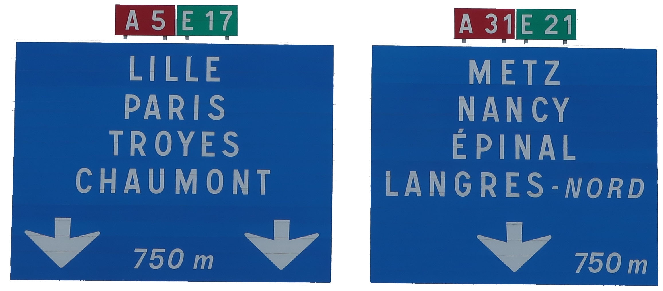 Panneau de présignalisation avec affectation des voies