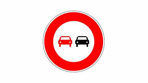 panneau dépassement interdit