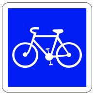 Panneau piste ou bande cyclable conseillée