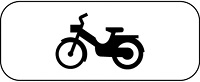 Panonceau bande ou piste cyclable autorisée aux cyclomoteurs