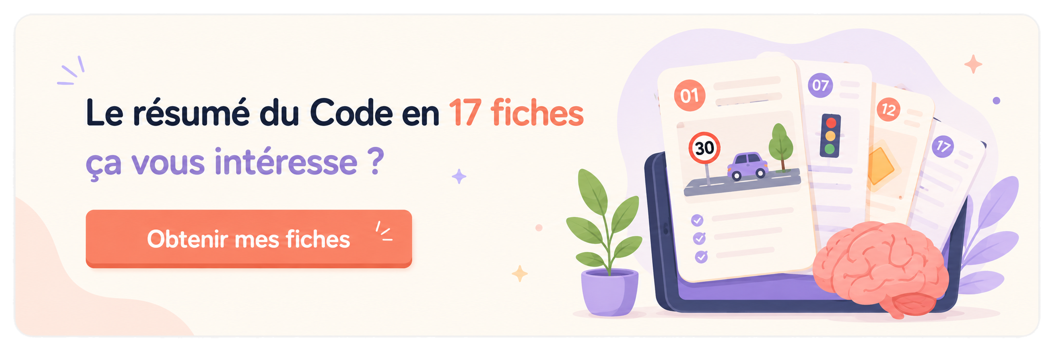 Découvrez les fiches qui résume le Code de la route