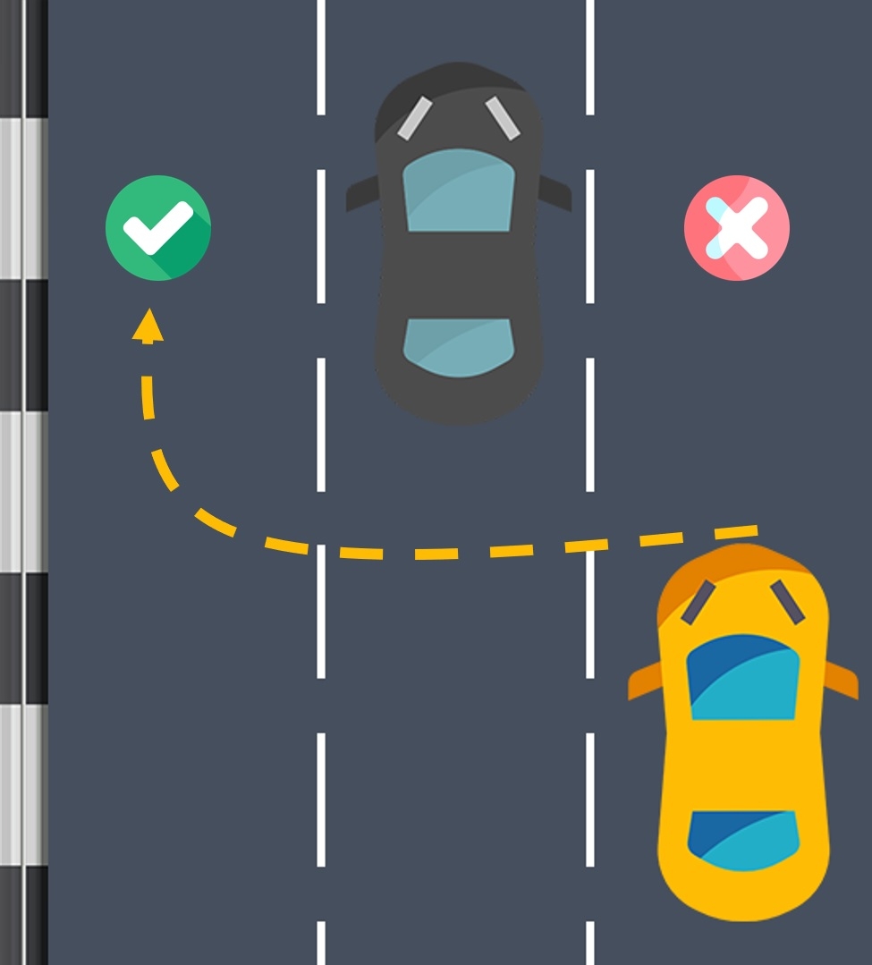 Dépassement par la droite sur autoroute