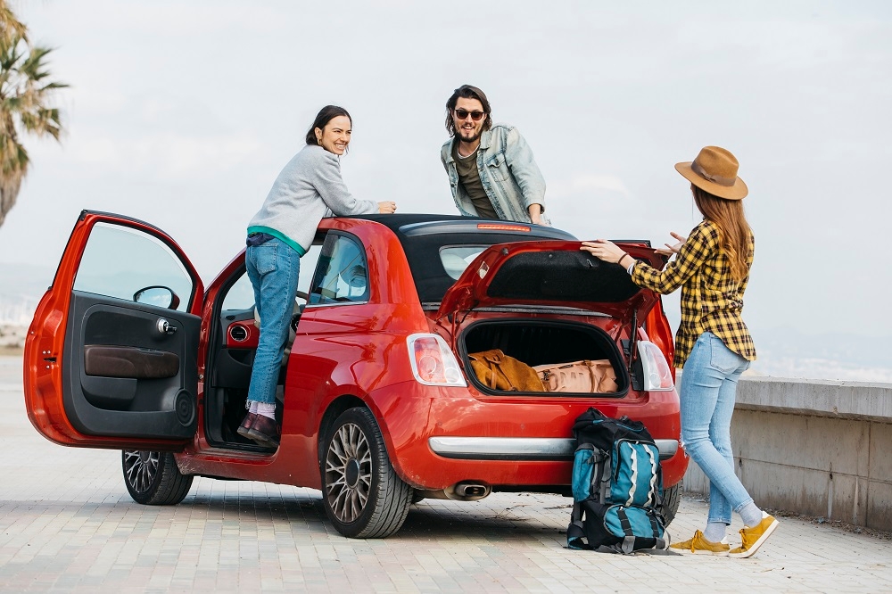 Covoiturage en voiture entre amis