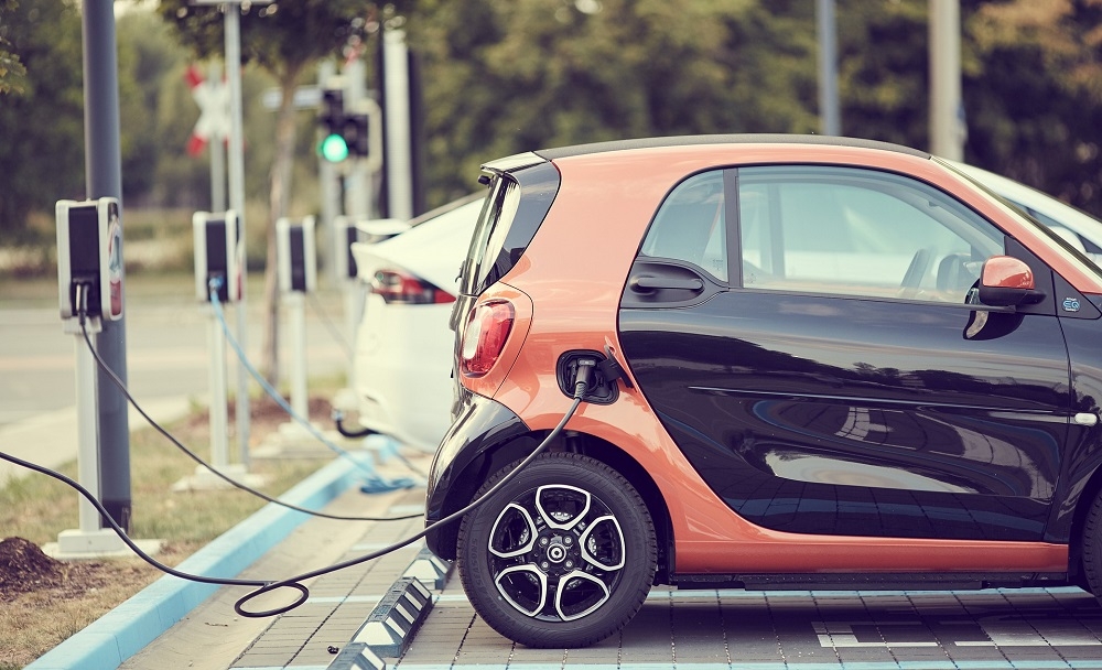 Une station d’autopartage de voitures électriques